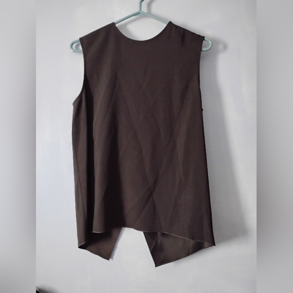 Acne Studios Black Clair Cady Asymmetric Sleeveless Top 36